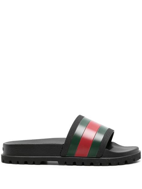 gucci pursuit web slides|bloomingdale's Gucci slides.